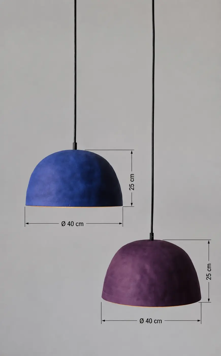 Lámparas colgantes Cuenco en azul y morado