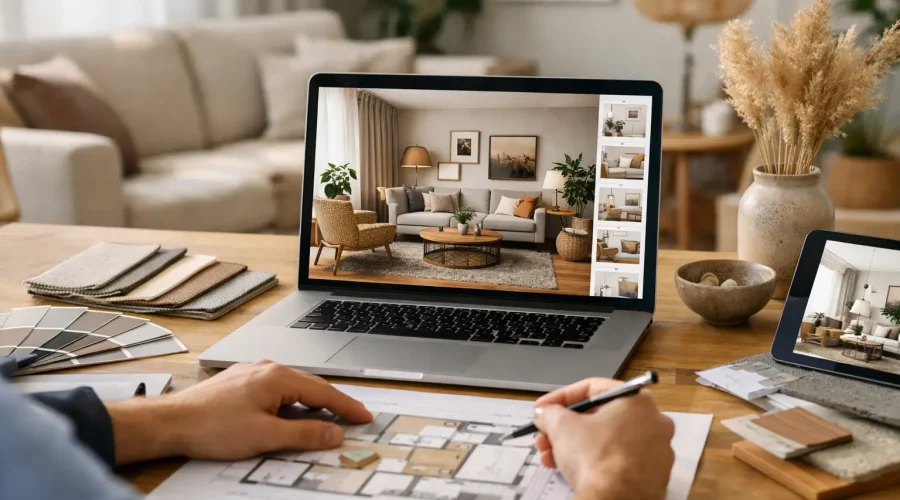 Cómo funciona el diseño de interiores online