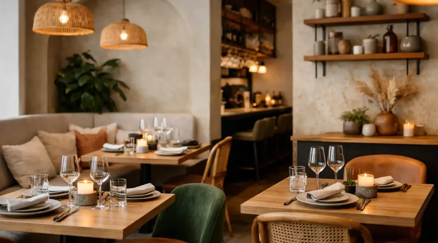 Diseño interior para restaurante pequeño