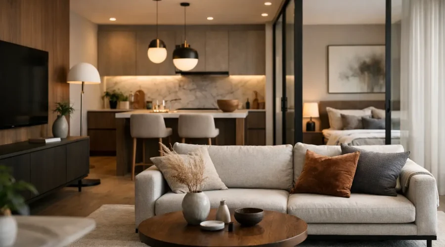 Render de interiores para departamento