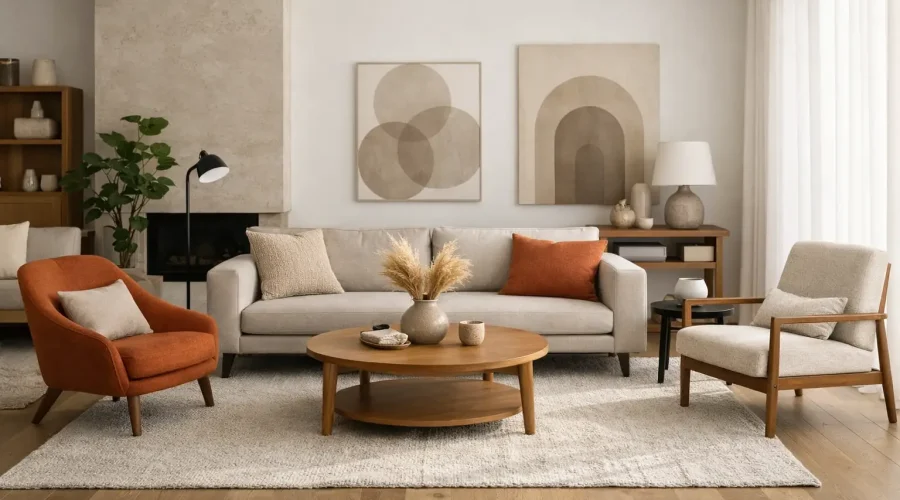 Cómo distribuir muebles en sala con equilibrio